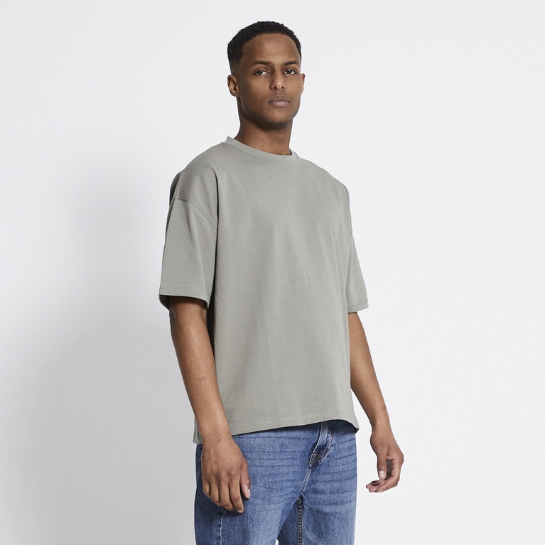Heavy boxy tee "Mikael" Green